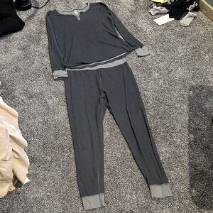 Fruit of the Loom Charcoal and Light Gray Thermal / Matching Set